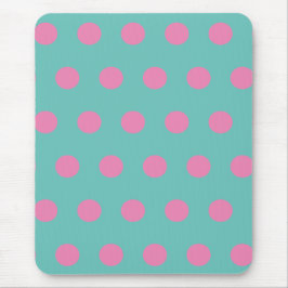 Polka Dot Muismat (Aqua & Roze)
