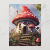 Polka Dot Mushroom House Briefkaart (Voorkant)