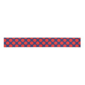 Polka Dot (Navy Blue & Red)  Grosgrain Lint (Voorkant)