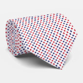 Polka Dot Navy Red Minimal Classic Stropdas (Opgerold)