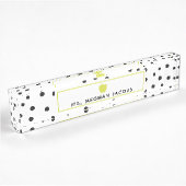 Polka Dot Neon Apple-leraar Naambordje