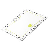 Polka Dot Neon Apple-leraar Notitieblok (Schuin)