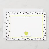 Polka Dot Neon Apple-leraar Notitiekaartje (Voorkant)