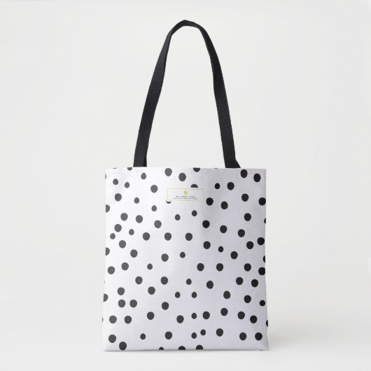 Polka Dot Neon Apple-leraar Tote Bag (Voorkant)