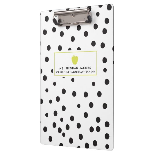 Polka Dot Neon Apple Teacher Klembord (Links)