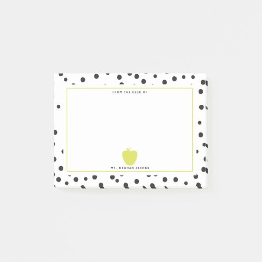 Polka Dot + Neon Apple Teacher Post-it® Notes (Voorkant)