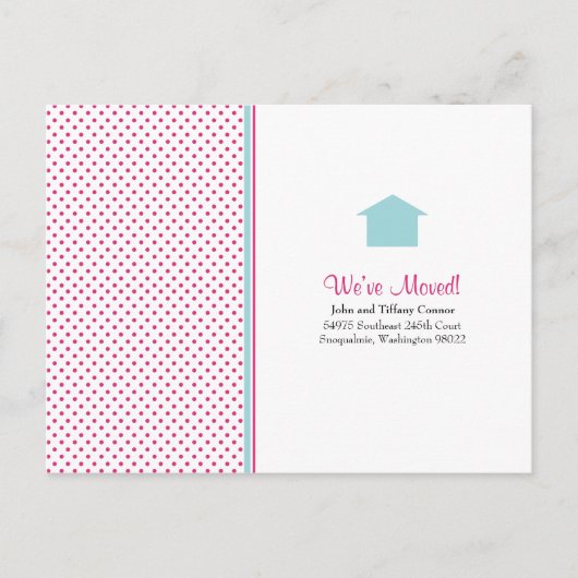 Polka Dot Nieuwe Home Briefkaarten (Voorkant)