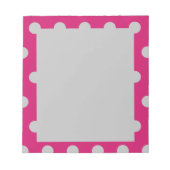 Polka Dot Notitieblok (Hot Pink & Grey) (Voorkant)
