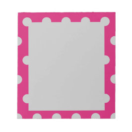 Polka Dot Notitieblok (Hot Pink & Grey)