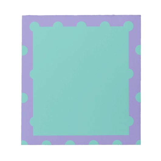 Polka Dot Notitieblok (Lavendel & Aqua) (Voorkant)