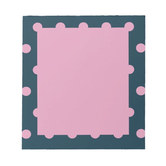 Polka Dot Notitieblok (Midnight Blue & Soft Pink) (Voorkant)