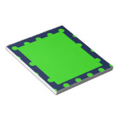 Polka Dot Notitieblok (Navy Blue & Lime Green) (Schuin)