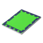 Polka Dot Notitieblok (Navy Blue & Lime Green) (Linkerzijde)