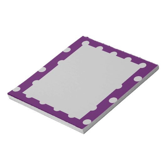 Polka Dot Notitieblok (Plum & Silver) (Linkerzijde)