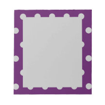 Polka Dot Notitieblok (Plum & Silver)