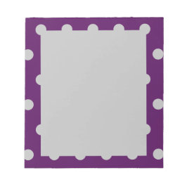 Polka Dot Notitieblok (Plum & Silver)