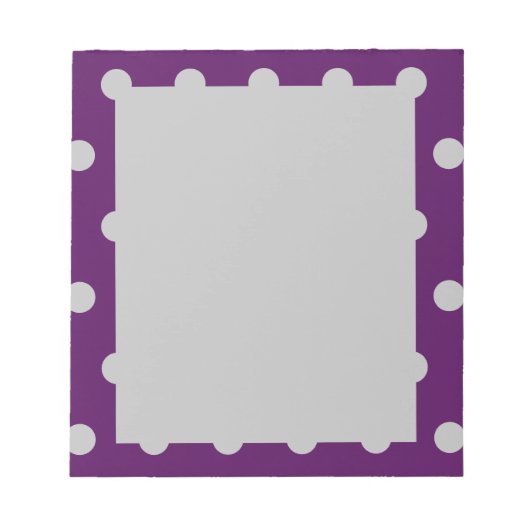 Polka Dot Notitieblok (Plum & Silver) (Voorkant)