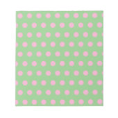 Polka Dot Notitieblok (Sage Green & Pastel Pink) (Voorkant)