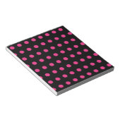 Polka Dot Notitieblok (zwart en neonroze) (Schuin)