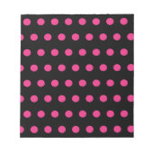 Polka Dot Notitieblok (zwart en neonroze) (Voorkant)