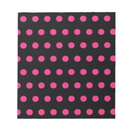 Polka Dot Notitieblok (zwart en neonroze)