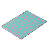 Polka Dot Notitieboek (Aqua & Roze) (Linkerzijde)