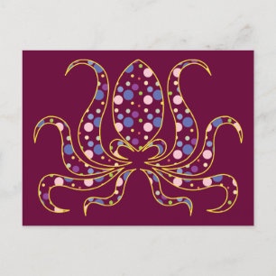 Polka Dot Octopus Briefkaart