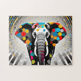 Polka Dot Olifant Modern Fun Legpuzzel