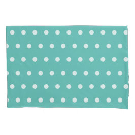 Polka Dot Omkeerbare Kussensloop (Aqua & White)