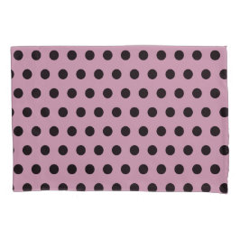 Polka Dot Omkeerbare Kussensloop (roze en zwart)