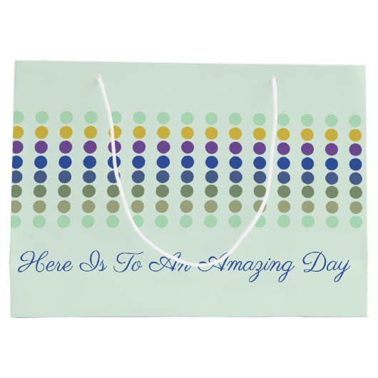 Polka Dot Ontworpen Groot Cadeauzakje (Achterkant)