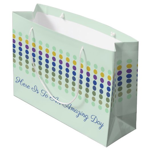 Polka Dot Ontworpen Groot Cadeauzakje (Achterkant Gekanteld)