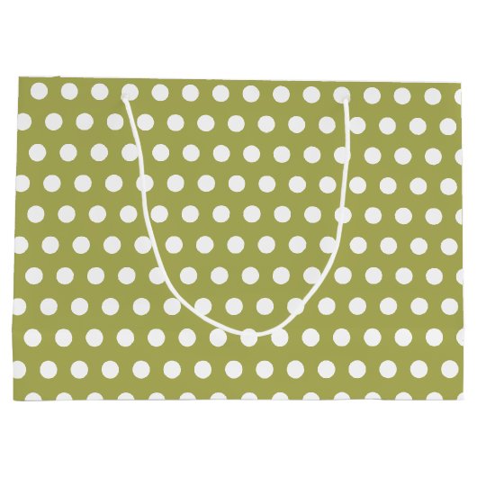 Polka Dot op Groen Groot Cadeauzakje (Achterkant)
