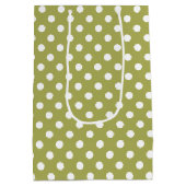 Polka Dot op Groen Medium Cadeauzakje (Achterkant)