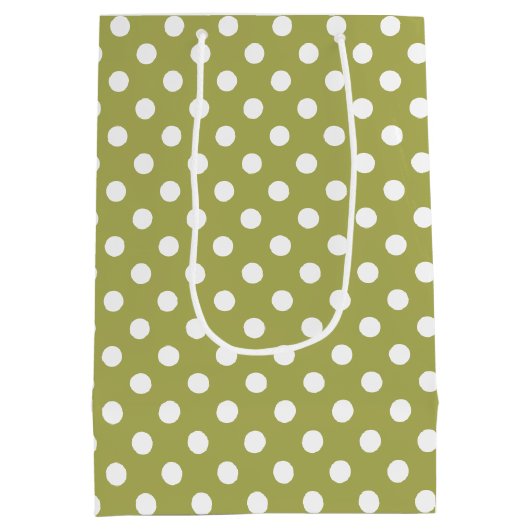 Polka Dot op Groen Medium Cadeauzakje (Achterkant)