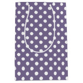 Polka Dot op Paarse Medium Cadeauzakje (Voorkant)