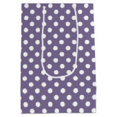 Polka Dot op Paarse Medium Cadeauzakje (Achterkant)