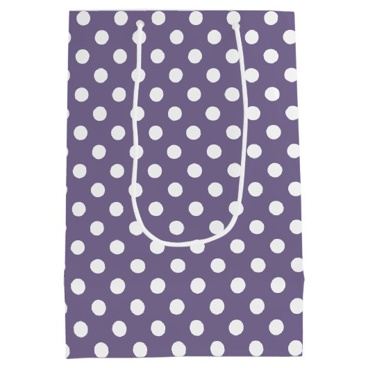 Polka Dot op Paarse Medium Cadeauzakje (Achterkant)
