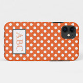 Polka Dot Oranje & White iPhone 5 Hoesje (Achterkant (horizontaal))