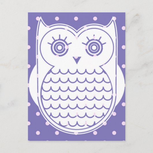 Polka Dot Owl Briefkaart (Voorkant)