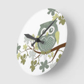 Polka Dot Owl in Tree Ronde Klok (Hoek)