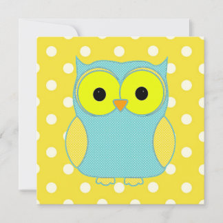 Polka Dot Owl V2 Birthday Kaart