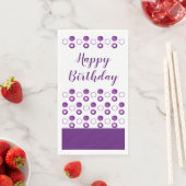 Polka-dot Paars en White Birthday Servet (Insitu)