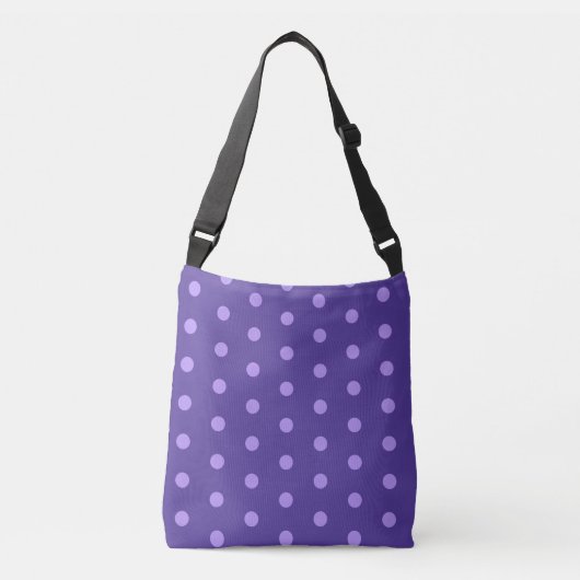 Polka Dot Paars Patterned Crossbody Bag Tas (Voorkant)