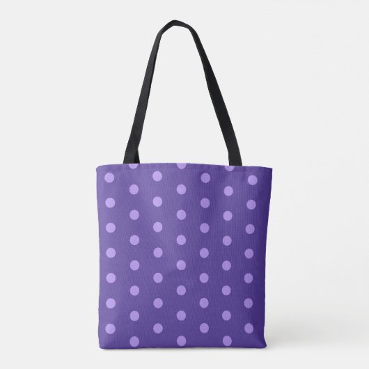 Polka Dot Paars Patterned Shoulder Bag Tote Bag (Achterkant)