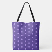 Polka Dot Paars Patterned Shoulder Bag Tote Bag (Achterkant)