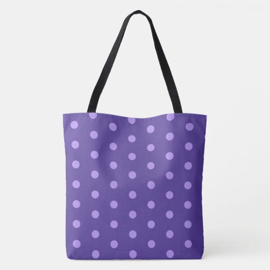 Polka Dot Paars Patterned Shoulder Bag Tote Bag (Achterkant)