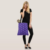 Polka Dot Paars Patterned Shoulder Bag Tote Bag (Op model)