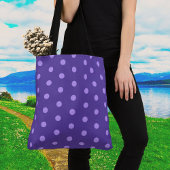 Polka Dot Paars Patterned Shoulder Bag Tote Bag