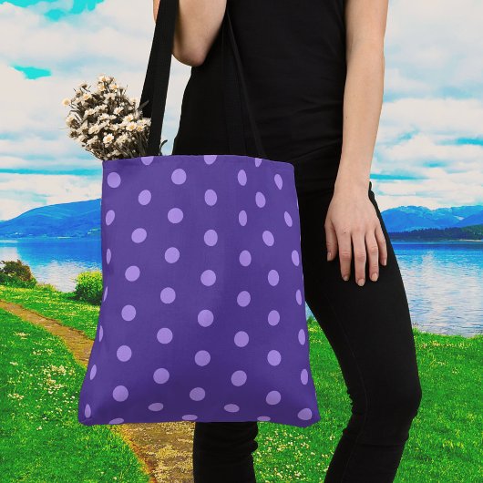 Polka Dot Paars Patterned Shoulder Bag Tote Bag